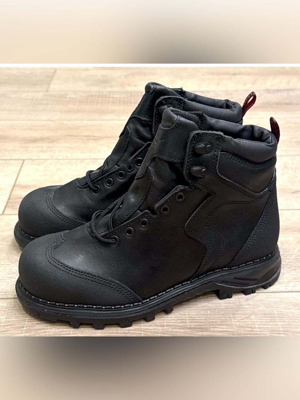 RED WING BLACK 2411 BURNSIDE 6-INCH WATERPROOF SAFETY STEEL TOE WORK BOOTS 8 H